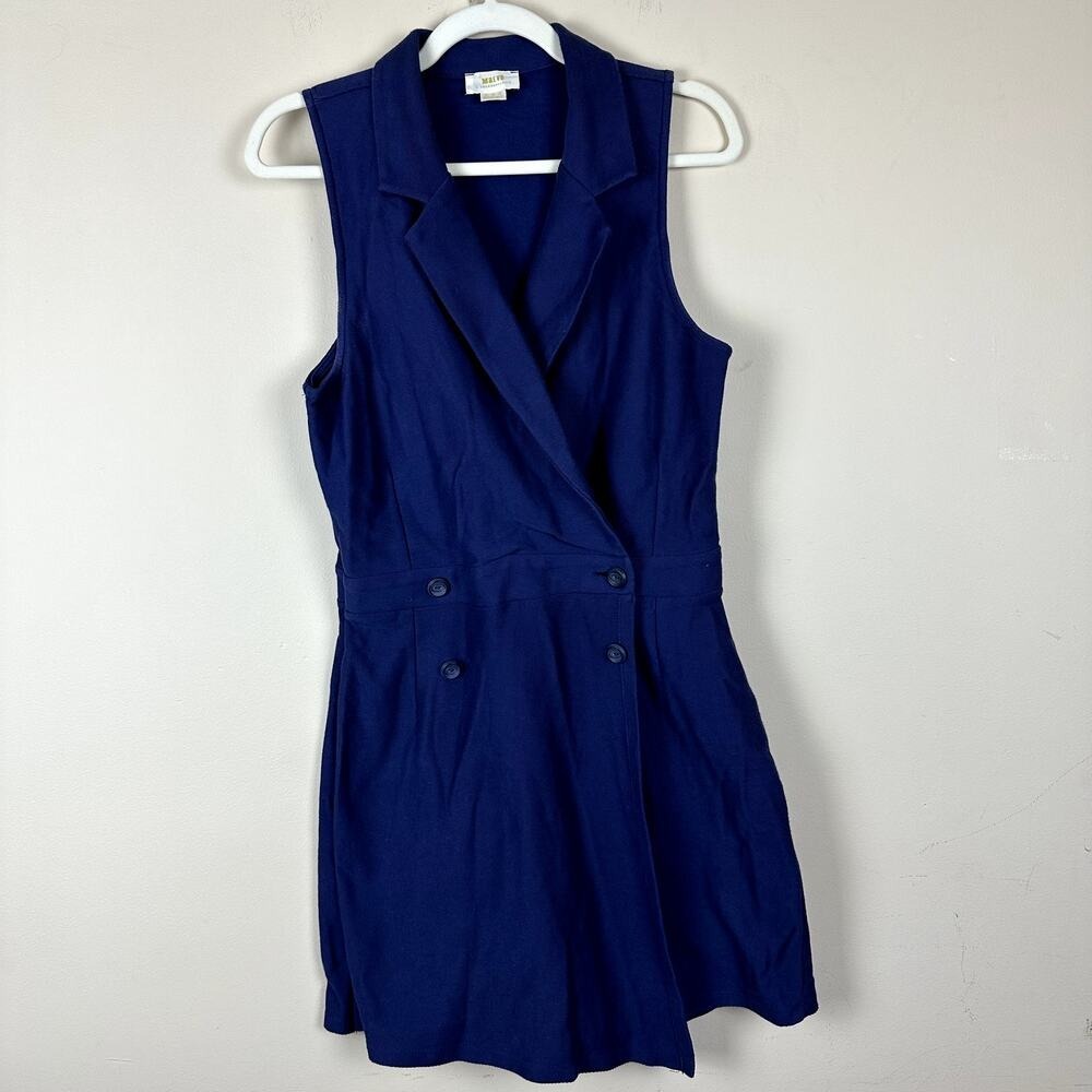 Maeve Anthropologie Indigo Wrap Romper Cotton Jumpsuit M Career Travel Resort
